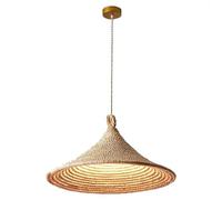 LQZCXMF Modern Ceiling Pendant Light Rattan Boho Hanging Ceiling Light Chandelier E27 Retro Handmade Woven Country Lighting Coastal Bamboo Weave Hanging Lampshade Nordic Style Bedroom & Dining Room