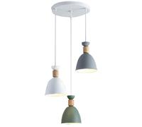 LQZCXMF Nordic Macaron Pendant Light Wood Accent,Decoration Lighting Fixtures Creative Personality Ceiling Chandelier Industrial Pendant Bedside Lamp for Kitchen Island Dining Room Table