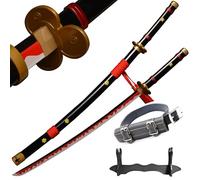 LQZJG Anime cosplay sword, Roronoa Zoro sword, Ame no Habakiri sword, 103cm/40 inches black