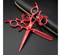 LQZO Professional 6.0 Inch Shears Cutting Thinning Scissors Kit, Thumb Swivel Hairdressing Scissors Set, 440C Steel Stainless Hair Cutting Scissors Shears