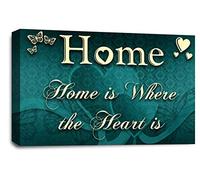 LR Home Love Quote Wall Art Canvas Teal Cream Framed Family Picture Print Ready to Hang