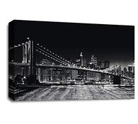 LR New York Wall Art Picture Brooklyn Bridge USA Canvas Print Ready to Hang