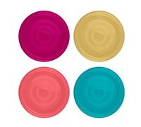 LR Supplies 4 Pack Reusable Plastic Plates Multi Colour Party Picnic BBQ Kids Set