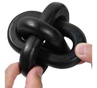 LR Wood Chain Link Decor 3 Link Wood Knot Decor White/Black Wood Knot Art Decorative Wooden Links Knots Rustic Wood Chain Link Decor for Living Room Bedroom Office Decorations 12x12x12cm PQUANYUAN