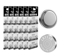 LR1130 Batteries Button Cells AG10 LR 1130 Battery 1.5V (48 Pieces) LR54 1131 189 Alkaline Button Cell Without Mercury【3 Year Warranty】 (LR1130-6-48)