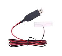 LR6 AA Battery Eliminator, USB Power Supply Cable, Replaces 1-4 Pieces, 1.5V AA Batteries, 100 cm... (AA)