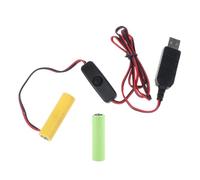LR6 AA Dummy Battery Eliminator 2 Meter USB Power Cable Replacement 2 1.5V Battery Battery Removal Cable for LED Light