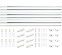 LRAEMXG 26FT H Track Lighting Rails White, H Type Track Lighting Rails Kit with End Caps and Live End Feed Connector, Track Lighting Kit Compatible with 3-Wire Single Circuit H Style Track System
