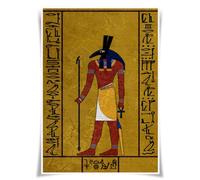 Lrajan&Daucus Ancient Egyptian Gods & Symbols Poster Collection - A3 Retro Fabric Wall Art Prints, Pharaoh-Inspired Mythology Decor for Home (#11 Set)