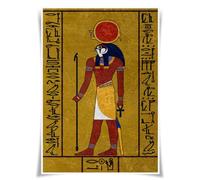 Lrajan&Daucus Ancient Egyptian Gods & Symbols Poster Collection - A3 Retro Fabric Wall Art Prints, Pharaoh-Inspired Mythology Decor for Home (#10 RA)