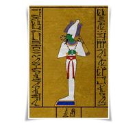 Lrajan&Daucus Ancient Egyptian Gods & Symbols Poster Collection - A3 Retro Fabric Wall Art Prints, Pharaoh-Inspired Mythology Decor for Home (#9 Osiris)
