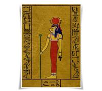 Lrajan&Daucus Ancient Egyptian Gods & Symbols Poster Collection - A3 Retro Fabric Wall Art Prints, Pharaoh-Inspired Mythology Decor for Home (#13 Tefnut)