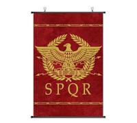 Lrajan&Daucus Ancient Roman Period Cultural Symbol Scroll Poster - 75x50cm Empire Emblem Banner Digital Printing Cloth Decor (Rome)