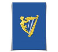 Lrajan&Daucus British Heraldry A3 Poster Series of Medieval Coats of Arms Middle Ages Symbols Fabric Prints (Irish Harp)