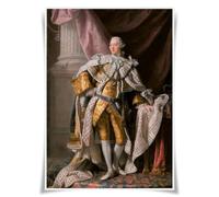 Lrajan&Daucus British Monarchs Portrait Collection - King and Queen of Great Britain Fabric Poster, A3 Premium Wall Art for Royal History & Home Decor (#34 George III)