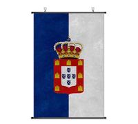 Lrajan&Daucus Early Modern National Flags Scroll Poster - 75x50cm Banner & Emblem Digital Printing Cloth Home Decor (Kingdom of Portugal)