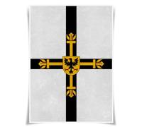 Lrajan&Daucus Medieval Heraldry Collection - Coat of Arms Banner Posters A3 Fabric Prints, Vintage Kingdom & Knightly Wall Art for History Enthusiasts (Teutonic Order)