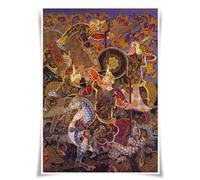 Lrajan&Daucus Persian Miniature Poster - A3 Illustration Fabric Prints Wall Art Decor (#1)