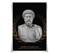 Lrajan&Daucus Roman Emperor Bust Portrait Collection - Ancient Rome Imperator A3 Fabric Posters Wall Art Home Decor (16 Marcus Aurelius)