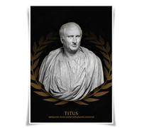Lrajan&Daucus Roman Emperor Bust Portrait Collection - Ancient Rome Imperator A3 Fabric Posters Wall Art Home Decor (10 Titus)
