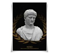 Lrajan&Daucus Roman Emperor Bust Portrait Collection - Ancient Rome Imperator A3 Fabric Posters Wall Art Home Decor (05 Nero)