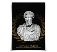 Lrajan&Daucus Roman Emperor Bust Portrait Collection - Ancient Rome Imperator A3 Fabric Posters Wall Art Home Decor (21 Septimius Severus)