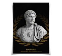 Lrajan&Daucus Roman Emperor Bust Portrait Collection - Ancient Rome Imperator A3 Fabric Posters Wall Art Home Decor (14 Hadrian)