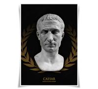 Lrajan&Daucus Roman Emperor Bust Portrait Collection - Ancient Rome Imperator A3 Fabric Posters Wall Art Home Decor (00 Caesar)