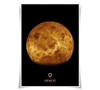 Lrajan&Daucus Solar System Explorer Posters - Vibrant Planet & Sun A3 Fabric Prints, Space Wall Art for Home & Classroom (Venus)