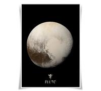 Lrajan&Daucus Solar System Explorer Posters - Vibrant Planet & Sun A3 Fabric Prints, Space Wall Art for Home & Classroom (Pluto)