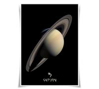 Lrajan&Daucus Solar System Explorer Posters - Vibrant Planet & Sun A3 Fabric Prints, Space Wall Art for Home & Classroom (Saturn)