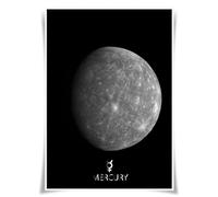 Lrajan&Daucus Solar System Explorer Posters - Vibrant Planet & Sun A3 Fabric Prints, Space Wall Art for Home & Classroom (Mercury)