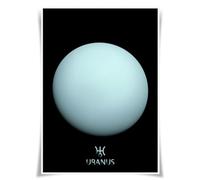 Lrajan&Daucus Solar System Explorer Posters - Vibrant Planet & Sun A3 Fabric Prints, Space Wall Art for Home & Classroom (Uranus)