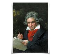 Lrajan&Daucus Top 100 Classical Composers Portrait Posters - A3 Premium Fabric Prints for Music Lovers, Educators & Home Studio Decor (02 Ludwig Van Beethoven)