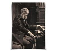 Lrajan&Daucus Top 100 Classical Composers Portrait Posters - A3 Premium Fabric Prints for Music Lovers, Educators & Home Studio Decor (100 Cesar Franck)