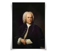 Lrajan&Daucus Top 100 Classical Composers Portrait Posters - A3 Premium Fabric Prints for Music Lovers, Educators & Home Studio Decor (03 Johann Sebastian B.)
