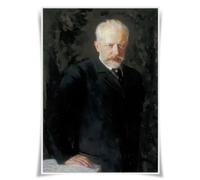 Lrajan&Daucus Top 100 Classical Composers Portrait Posters - A3 Premium Fabric Prints for Music Lovers, Educators & Home Studio Decor (04 Peter Ilyich Tchaikovsky)