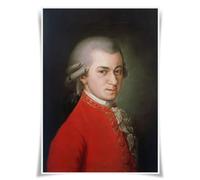 Lrajan&Daucus Top 100 Classical Composers Portrait Posters - A3 Premium Fabric Prints for Music Lovers, Educators & Home Studio Decor (01 Wolfgang Amadeus Mozart)