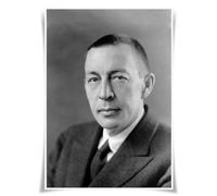 Lrajan&Daucus Top 100 Classical Composers Portrait Posters - A3 Premium Fabric Prints for Music Lovers, Educators & Home Studio Decor (29 Sergei Rachmaninoff)