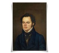 Lrajan&Daucus Top 100 Classical Composers Portrait Posters - A3 Premium Fabric Prints for Music Lovers, Educators & Home Studio Decor (16 Franz Schubert)