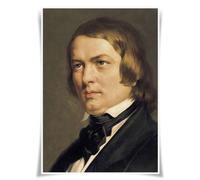 Lrajan&Daucus Top 100 Classical Composers Portrait Posters - A3 Premium Fabric Prints for Music Lovers, Educators & Home Studio Decor (22 Robert Schumann)