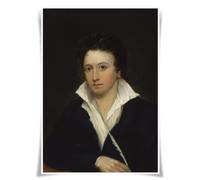 Lrajan&Daucus Top 100 Literary Figures Portrait Poster - Globally Famous Writer A3 Fabric Prints Wall Art Decor (#77 Percy-Bysshe Shelley)