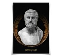 Lrajan&Daucus Top 100 Literary Figures Portrait Poster - Globally Famous Writer A3 Fabric Prints Wall Art Decor (#13 Sophocles)