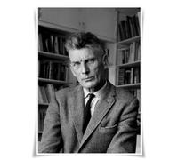 Lrajan&Daucus Top 100 Literary Figures Portrait Poster - Globally Famous Writer A3 Fabric Prints Wall Art Decor (#47 Samuel-Beckett)