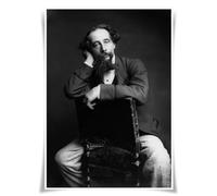 Lrajan&Daucus Top 100 Literary Figures Portrait Poster - Globally Famous Writer A3 Fabric Prints Wall Art Decor (#06 Charles Dickens)