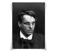 Lrajan&Daucus Top 100 Literary Figures Portrait Poster - Globally Famous Writer A3 Fabric Prints Wall Art Decor (#17 William Butler Yeats)