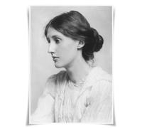 Lrajan&Daucus Top 100 Literary Figures Portrait Poster - Globally Famous Writer A3 Fabric Prints Wall Art Decor (#48 Virginia Woolf)