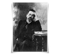 Lrajan&Daucus Top 100 Literary Figures Portrait Poster - Globally Famous Writer A3 Fabric Prints Wall Art Decor (#37 Anton Chekhov)