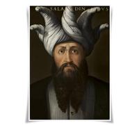 Lrajan&Daucus World-Famous Ancient Rulers Portrait Poster Collection - A3 Premium Prints for History Buffs, Classroom & Home Decor (Saladin)