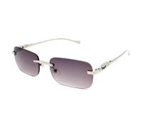LRANOLWXV Rimless Square Sunglasses Mens Women UV400 Protection Silver Gold Metal Cheetah Temples Sun Glasses Outdoor Travel